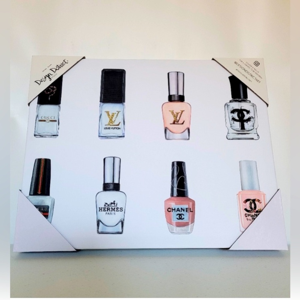 Luxury Designer Nail Polish Wall Art Canvas Decor